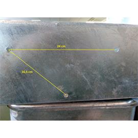 Žlab rovný, kovový, pozink, 35 l Žlab rovný, kovový, pozink, 35 l - rozměry