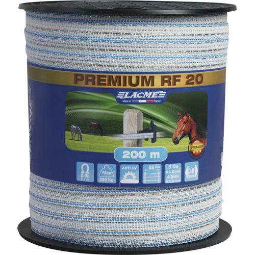 Polyetylenová páska pro elektrické ohradníky PREMIUM RF 20 mm Polyetylenová páska pro elektrické ohradníky PREMIUM RF 20 mm