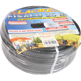 Vysokonapěťový kabel FISALU pro elektrické ohradníky - dvojitá izolace, 25 m Kabel vysokonap. Al drát 1,2 mm,dvoj.iz.FISALU 25m