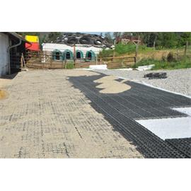 Zatravňovací dlaždice 33 x 33 x 5 cm, stěna 5 mm, černá - 1 ks Zatravňovací dlaždice 33 x 33 x 5 cm, stěna 5 mm, černá, 9 ks do 1 m2