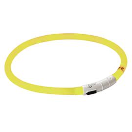 Svítící LED obojek pro psa, 55 cm - žlutý Obojek pro psa reflexní, svítící LED, žlutý, 55 cm