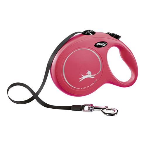 Vodítko Flexi M, páska, 5 m, do 25 kg - červené Vodítko Flexi M, červené, páska, 5 m, do 25 kg.