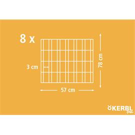Mobilní kovová ohrádka 8 polí, 57×78 cm, černá Ohrádka kovová 8 polí, 57x78 cm, černá, O 143 cm - rozměr.