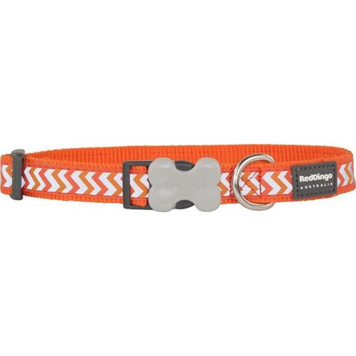 Reflexní obojek pro psy Red Dingo, Ziggy, oranžový - 30 - 47 cm / 2 cm Reflexní obojek pro psy Red Dingo, Ziggy, oranžový, 2/30-47 cm