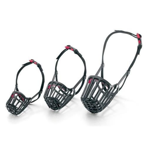 Plastový náhubek pro psy Karlie - Flamingo, černý - D: 21 cm Š: 25-28 cm Náhubek pro psy Karlie - Flamingo, černý,  D: 21cm Š: 25-28cm