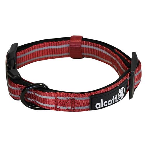 Reflexní obojek pro psy Alcott Adventure, bordo - M - 35 - 51 cm Reflexní obojek pro psy Alcott Adventure, bordo, M - 35 - 51 cm