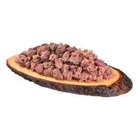 Carnilove Wild konzerva pro psy Meat Salmon & Turkey, 400g Konzerva pro psy Carnilove losos a krocan, 400 g - obsah konzervy.