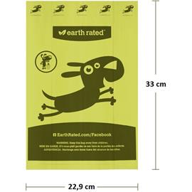 Ekologické sáčky Earth Rated na psí exkrementy s vůní levandule, 8 rolí Sáčky na psí exkrementy ER s vůní levandule - rozměr sáčku.