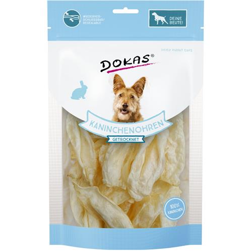Pamlsek pro psy Dokas králíčí uši bez srsti, 70 g Pamlsek pro psy Dokas králíčí uši bez srsti, 70 g.