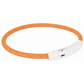 Svítící obojek Trixie pro psa, 35 cm - oranžový Obojek svítící Trixie, oranžový, 35 cm.