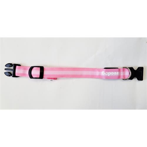 Svíticí obojek Reedog Colour růžový - 22 - 40 cm svíticí obojek Reedog