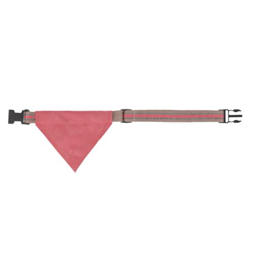 Nylonový obojek QHP pro psa s šátkem, růžový - S Obojek pro psy QHP Flamingo S