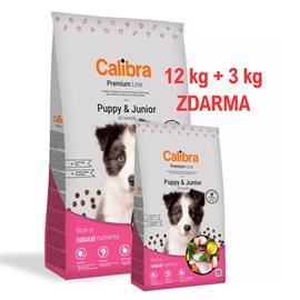 Calibra Dog Premium Line Puppy&Junior 12 kg + 3 kg Zdarma
