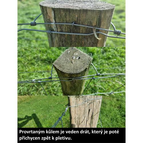 Uzlové pletivo Standard s okem 15 cm, délka 50 m - 120 cm - 10 drátů Uzlové pletivo Standard s okem 15 cm, výška 120 cm, délka 50 m