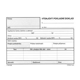 Doklad pokladní, A6, 100 listů, samopropisovací - výdajový Výdajový pokladní doklad A6, 100 listů, samopropisovací