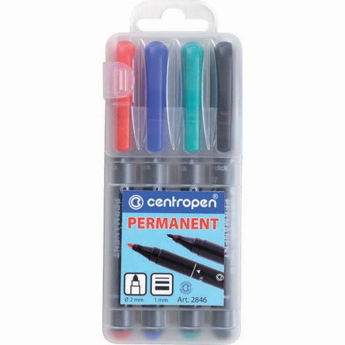 Permanentní popisovač Centropen sada 4 ks Permanentní popisovač Centropen sada 4 ks