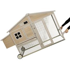 Kurník pro 5 slepic s výběhem Coop Bonny, 181×65×118 cm Kurník včetně koleček - Set koleček - není součástí kurníku, lze dokoupit samostatně.