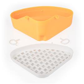 Záchod pro fretky a králíky s roštem 24 x 18 x 10 cm - WC, mix barev Záchod pro fretky a králíky s roštem, žlutý.