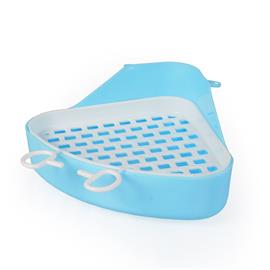 Záchod pro fretky a králíky s roštem 24 x 18 x 10 cm - WC, mix barev Záchod pro fretky a králíky s roštem, modrý.
