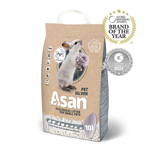 Stelivo pro hlodavce Asan Pet Silver - 10 l Stelivo pro hlodavce ASAN Pet Silver, 10 l.