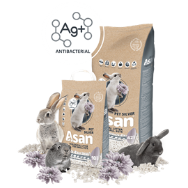 Stelivo pro hlodavce Asan Pet Silver - 42 l Stelivo pro hlodavce ASAN Pet Silver, 42 l.
