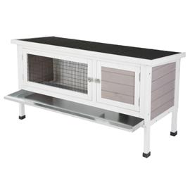 Dřevěná králíkárna bílá Freddy 116×45×62 cm Kotec pro králíky dřevo Freddy, bílý 116×45×62 cm.