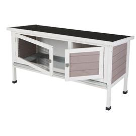 Dřevěná králíkárna bílá Freddy 116×45×62 cm Kotec pro králíky dřevo Freddy, bílý 116×45×62 cm.