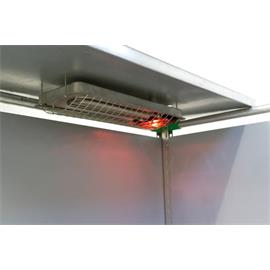 Tepelný zářič IPX7 150 W s červeným světlem Zářič tepelný IPX7 150 W s červeným světlem.