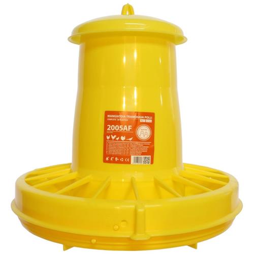 Závěsné poloautomatické tubusové krmítko pro drůbež - 7 kg Krmítko tubusové pro drůbež 7 kg.