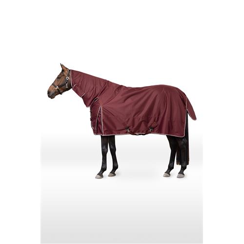 Nepromokavá deka s krkem Horze Glasgow, vínová - vel. 145/195 cm Deka Horze Glasgow s krkem, vínová, 145 cm