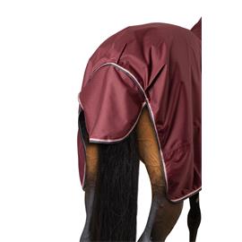 Nepromokavá deka s krkem Horze Glasgow, vínová - vel. 145/195 cm Deka Horze Glasgow s krkem, vínová, 145 cm