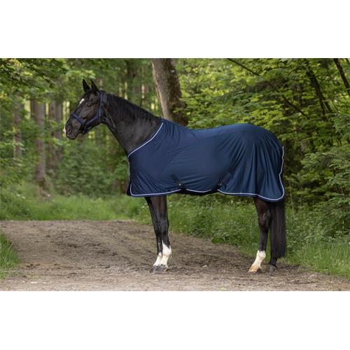 Síťovaná deka proti hmyzu na koně Covalliero S/S 2025, tmavě modrá - ve. 145/195 Síťová deka Covalliero SS 2025, tm. modrá, 145 cm