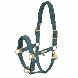 Ohlávka Eskadron Faux Leather Plait 2024/25, tm. zelená, Full