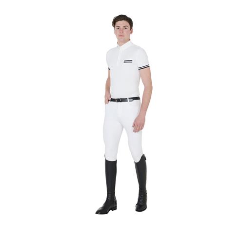 Pánské závodní tričko Equestro Slim, bílé - vel. L Triko závodní pánské Equestro Slim, bílé, vel. L