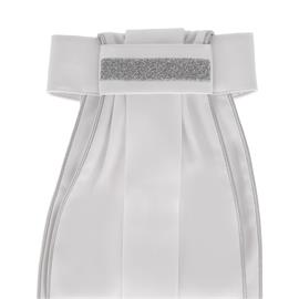 Jezdecký plastron QHP Miyah, bílo-stříbrný Jezdecký plastron QHP Miyah, bílo-stříbrný