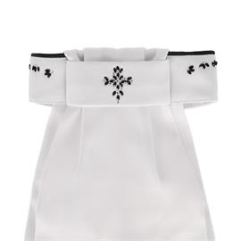 Jezdecký plastron QHP Novah, bílo-černý Jezdecký plastron QHP Novah, bílo-černý