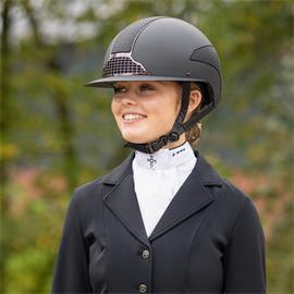 Jezdecký plastron QHP Novah, bílo-černý Jezdecký plastron QHP Novah, bílo-černý