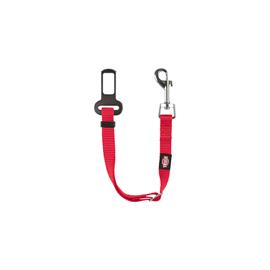 Bezpečnostní pás pro psa do auta - 20 - 50 cm, červený Postroj bezpečnostní, do auta, vel. XS - detail popruhu.
