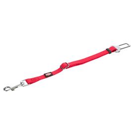 Bezpečnostní pás pro psa do auta - 20 - 50 cm, červený Postroj bezpečnostní, do auta, vel. XS - detail popruhu.