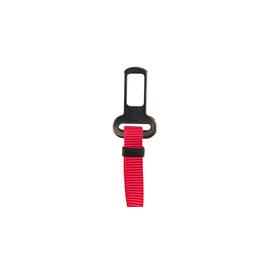 Bezpečnostní pás pro psa do auta - 20 - 50 cm, červený Postroj bezpečnostní, do auta, vel. XS - detail popruhu.