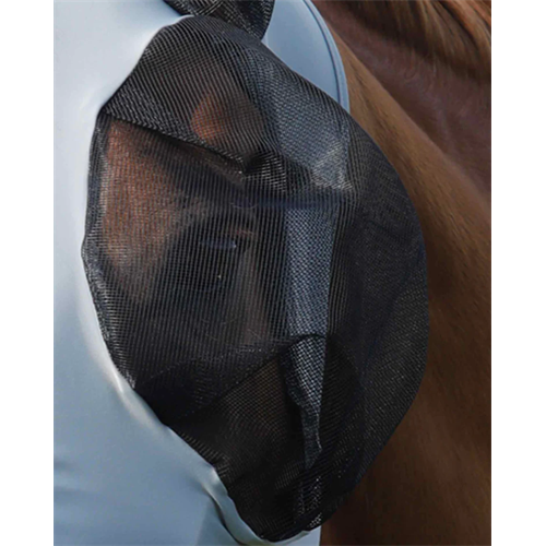Elastická maska na uši Premier Equine, modrá/šedá - vel. Cob Maska elastická Premier,modrá,šedá, vel. Cob