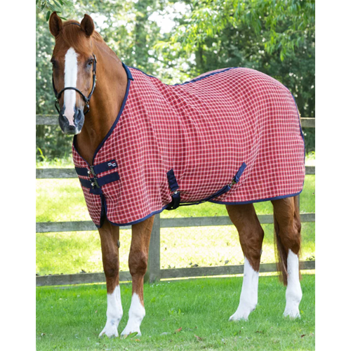Vaflová deka Premier Equine 3D - červeno-bílá, vel. 125 cm Deka vaflová Premier, červeno-bílá, vel. 125 cm