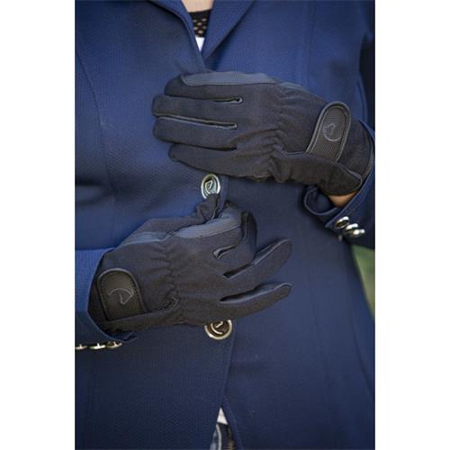 Jezdecké rukavice Equitheme Filet, černé - vel. L Rukavice jezdecké Equitheme Filet, černé, L
