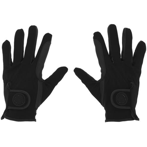 Jezdecké rukavice Equitheme Filet, černé - vel. L Rukavice jezdecké Equitheme Filet, černé, L