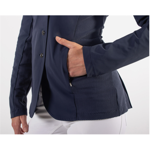 Dámské jezdecké sako QHP Noven, modré - modré, vel. 38 Sako jezdecké QHP Noven, modré, vel. 38