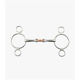 Nerezové udidlo Pessoa Premier Equine, 2xlomené, 3-kroužkové - vel. 14 cm Udidlo Premier Pessoa, 3-kroužk, 2xlomené, 14 cm