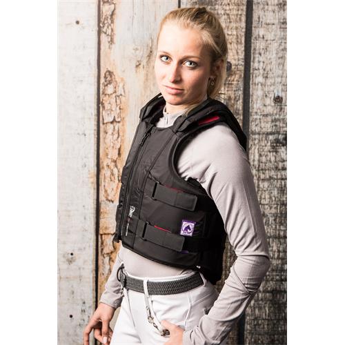 Dětská jezdecká bezpečnostní vesta Harrys Horse Slim Fit, černá - dětská, vel. L Vesta bezp. HH Slim Fit dětská, vel. L