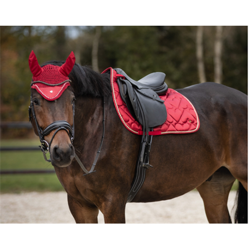 Čabraka na uši QHP Valentýn, červená - vel. Pony Čabraka na uši QHP Valentýn, Pony