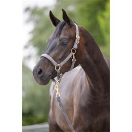 Nylonová ohlávka Covalliero Classy, šedá - vel. Pony Ohlávka Covalliero Classy, šedá, Pony