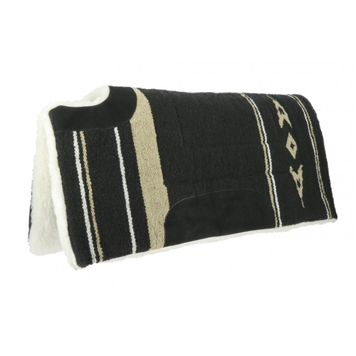 Westernová dečka Navajo, vykrojená, 76x76 cm - černá, 76x76 cm Dečka western Navajo, vykrojená, černá, 76x76 cm